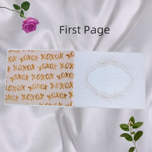 Guest Book Wedding Reception with Pen 9"x7.2" Hardcover Guestbook for Wedding, Baby Shower, Bridal Shower, Graduation Party, 100 Pages Guest Sign in Book (Rose Gold) in Saudi Arabia