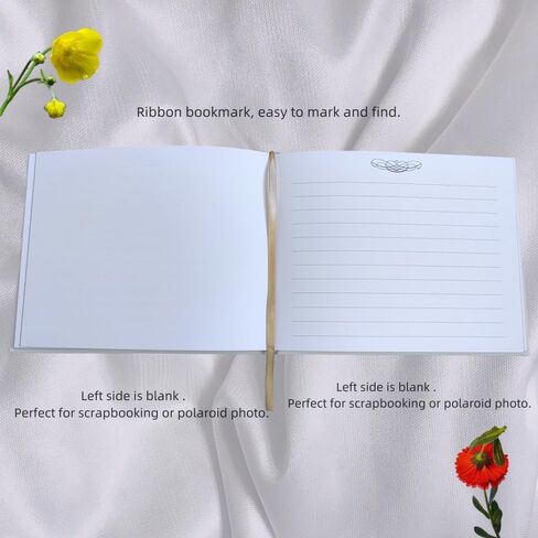 Guest Book Wedding Reception with Pen 9"x7.2" Hardcover Guestbook for Wedding, Baby Shower, Bridal Shower, Graduation Party, 100 Pages Guest Sign in Book (Rose Gold) in Saudi Arabia