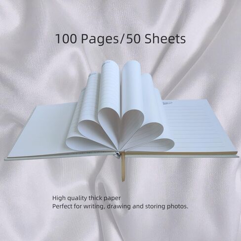 Guest Book Wedding Reception with Pen 9"x7.2" Hardcover Guestbook for Wedding, Baby Shower, Bridal Shower, Graduation Party, 100 Pages Guest Sign in Book (Rose Gold) in Saudi Arabia