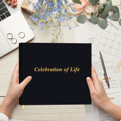 كتاب ضيوف جنازة Heveboik - كتاب ضيوف بغلاف مقوى لخدمات الذكرى والجنازة، كتاب تسجيل دخول الضيوف ومخطط سجل الزوار، 440 إدخال ضيف مع الاسم والعنوان، كتاب ذاكرة لضيف الجنازة in Kuwait