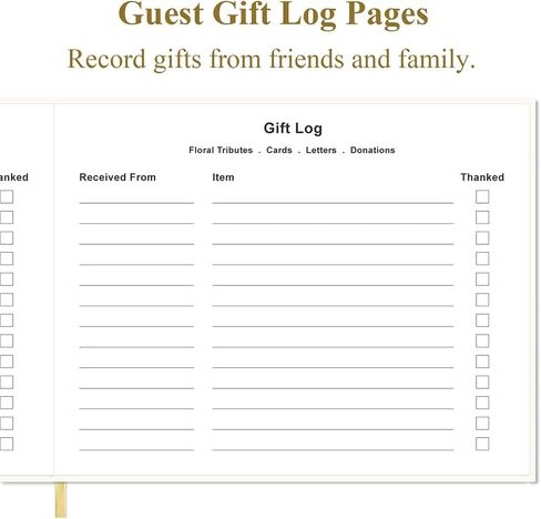 Heveboik Funeral Guest Book - Hardcover Guest Book for Memorial & Funeral Services, Guest Sign-in Book & Guestbook Planner, 440 Guests Entries with Name & Address, Memory Book for Funeral Guest in Saudi Arabia