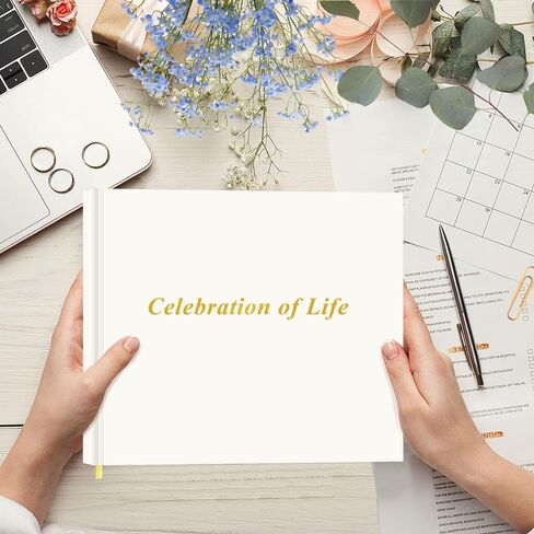 Heveboik Funeral Guest Book - Hardcover Guest Book for Memorial & Funeral Services, Guest Sign-in Book & Guestbook Planner, 440 Guests Entries with Name & Address, Memory Book for Funeral Guest in Saudi Arabia