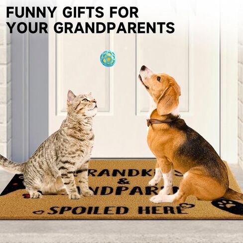 Gifts for Grandma Doormat, Grandkids Spoiled Here, Welcome Matt Outdoor, Front Door Mat Outside Entrance, Grandma & Grandpa Door Mats Grandchildren Welcome Mat, Funny Door Mats Outside, 23x15 Inches in Saudi Arabia