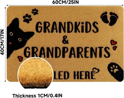 Gifts for Grandma Doormat, Grandkids Spoiled Here, Welcome Matt Outdoor, Front Door Mat Outside Entrance, Grandma & Grandpa Door Mats Grandchildren Welcome Mat, Funny Door Mats Outside, 23x15 Inches in Saudi Arabia
