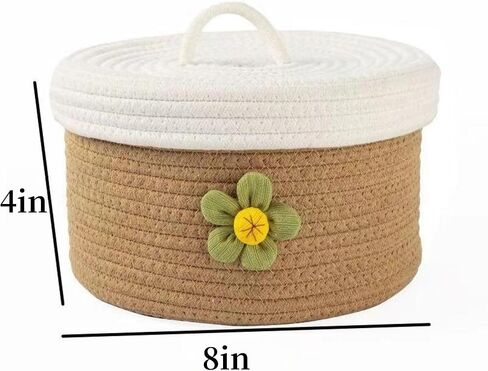 A Set of Three Large Covered Storage Baskets, Handmade Woven Fresh Style Desktop Decoration, Organizing Household Miscellaneous Items in Saudi Arabia