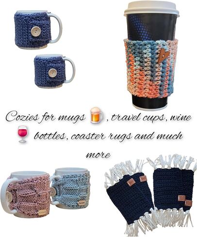 Mug cozy gift for mother's day sweater for mugs, coffee cozy for mugs bluish and grey in Saudi Arabia
