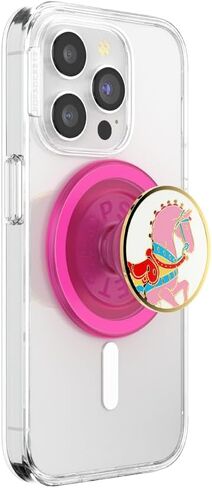مقبض هاتف دائري من PopSockets متوافق مع MagSafe، يتضمن حلقة محول، حامل هاتف، متوافق مع الشحن اللاسلكي - Doodle Daisy Boca in Saudi Arabia
