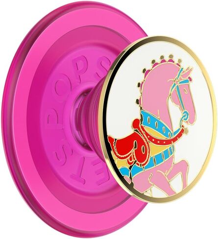 مقبض هاتف دائري من PopSockets متوافق مع MagSafe، يتضمن حلقة محول، حامل هاتف، متوافق مع الشحن اللاسلكي - Doodle Daisy Boca in Saudi Arabia