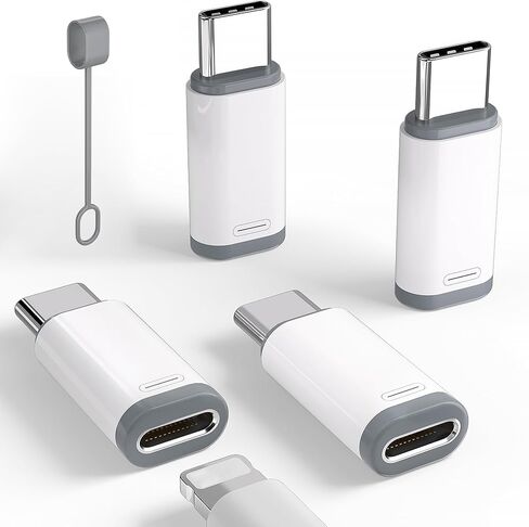 2 Pack Lightning to USB C Adapter for iPhone 15/16/16 Pro Max/Plus,Samsung S24,Support Charging & Data Transfer,Type C Charger Connector Cable,Lightning Female to USB C Male Adapter,Not for Audio in Saudi Arabia