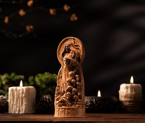 Hel Norse Goddess, Hel Viking goddess, pagan altar figure, norse gods, pagan statue, scandinavian goddess, viking statue, norse pantheon (Black) in Saudi Arabia