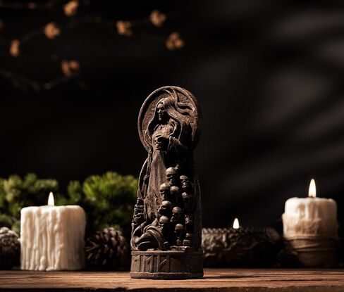 Hel Norse Goddess, Hel Viking goddess, pagan altar figure, norse gods, pagan statue, scandinavian goddess, viking statue, norse pantheon (Black) in Saudi Arabia