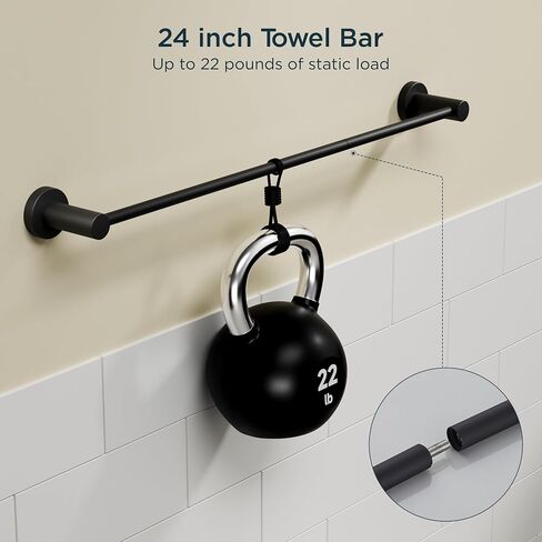FORIOUS 8 Pieces Bathroom Hardware Set, Dark Gold Bathroom Accessories Set, SUS304 Thicken Stainless Steel 24 Inch Towel Bar Set, Modern Towel Holder Set, Towel Racks for Bathroom Wall Mounted in Saudi Arabia