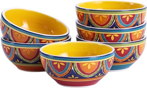 طقم أوعية حلويات تونسية من بيكو مكونة من 6 قطع، سيراميك، 12 أونصة، للآيس كريم والسلطة والحبوب وصلصة الغمس والميكروويف وغسالة الأطباق in Kuwait