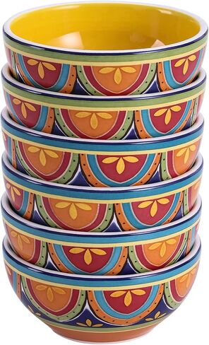 طقم أوعية حلويات تونسية من بيكو مكونة من 6 قطع، سيراميك، 12 أونصة، للآيس كريم والسلطة والحبوب وصلصة الغمس والميكروويف وغسالة الأطباق in Kuwait