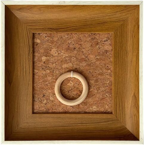 Handmade Wooden Air Plant Stand - Minimalist Design, Versatile Display, Unique Home Decor (White Exterior/Natural Wood Interior) in Saudi Arabia
