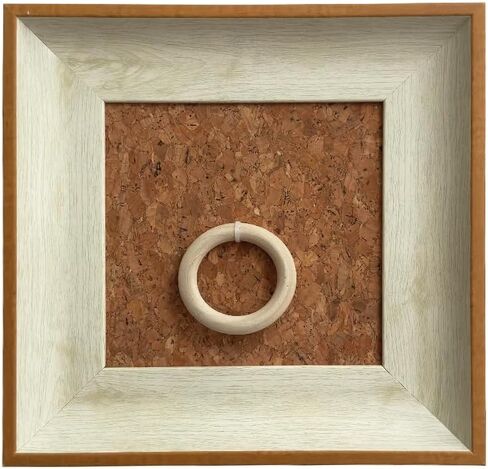 Handmade Wooden Air Plant Stand - Minimalist Design, Versatile Display, Unique Home Decor (White Exterior/Natural Wood Interior) in Saudi Arabia