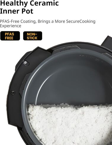 COMFEE’ Pressure Cooker 6 Quart with 13 Cooking Functions, Olla de Presion Non-Stick Pot Yogurt Maker Rice Cooker Slow Cooker Sauté Steamer, Healthy Ceramic Inner Pot in Saudi Arabia