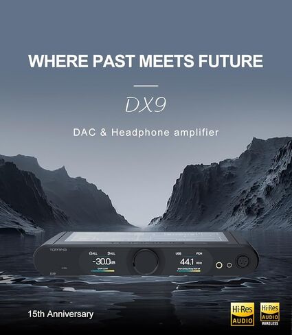 مضخم سماعة الرأس Topping DX9 DAC NFCA - AK4499EQ Flagship DAC، التحكم في مستوى الصوت الهجين، 6 قنوات منفصلة NFCA عالية الأداء (فضي، الذكرى السنوية الخامسة عشرة) in Kuwait