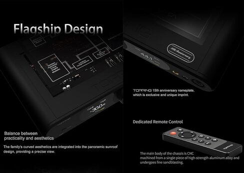 مضخم سماعة الرأس Topping DX9 DAC NFCA - AK4499EQ Flagship DAC، التحكم في مستوى الصوت الهجين، 6 قنوات منفصلة NFCA عالية الأداء (فضي، الذكرى السنوية الخامسة عشرة) in Kuwait