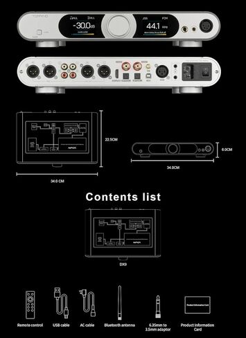 Topping DX9 DAC NFCA Headphone amp - AK4499EQ Flagship DAC, Hybrid Relay Volume Control, 6-Channel Discrete NFCA high-Performance (Silver,15th Anniversary) in Saudi Arabia