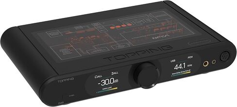 مضخم سماعة الرأس Topping DX9 DAC NFCA - AK4499EQ Flagship DAC، التحكم في مستوى الصوت الهجين، 6 قنوات منفصلة NFCA عالية الأداء (فضي، الذكرى السنوية الخامسة عشرة) in Kuwait
