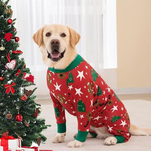 Dog Recovery Suit for Dogs After Surgery Female Male Medium Large Dog Neuter Spay Onesie for Shedding Prevent Licking Surgical Wound Dog Cone Alternative Christmas Design in Kuwait