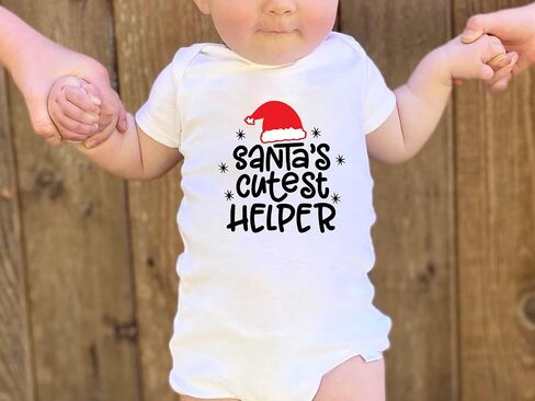 Boho Rainbow Christmas Cutie Onesie Santa Cutest Helper Bodysuit Holiday Merry Xmas Tree Cousin Crew Romper (0-6 Months, Cousin Crew-Long Sleeve Bodysuit) in Saudi Arabia