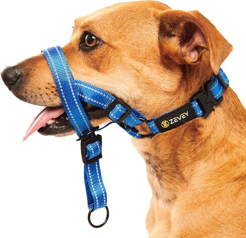 Adjustable Dog Head Halter with Safety Strap, Soft Padded Dog Head Collar for Small Medium Large Dogs, No-Pull Dog Harness for Training and Walking (Large, Black) in Saudi Arabia