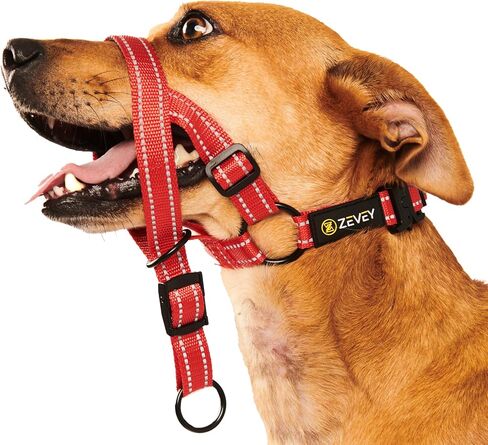 Adjustable Dog Head Halter with Safety Strap, Soft Padded Dog Head Collar for Small Medium Large Dogs, No-Pull Dog Harness for Training and Walking (Large, Black) in Saudi Arabia