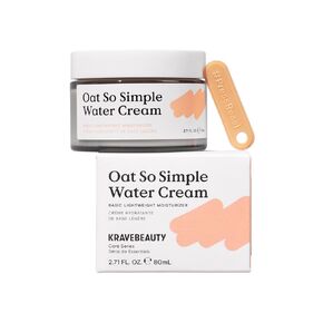 كريم مائي بسيط للغاية بالشوفان من KraveBeauty، غني بالشوفان والسكوالان لتهدئة البشرة والحفاظ على الرطوبة، مرطب يومي، لجميع أنواع البشرة، نباتي ولم يتم الإساءة إلى الحيوانات لتصنيعه، 2.7 أونصة سائلة