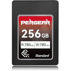Pergear 256GB CFexpress Type A Memory Card, Up to 780MB/s Read Speed & 780MB/s Write Speed for 4K 120P,8K 30P Recording (Standard Series), Compatible for Sony Alpha & FX Cameras