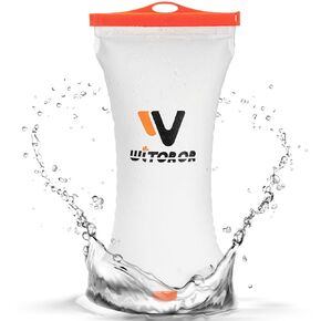 Water Bag 2L Compatible with Sawyer Squeeze Water Filter, Durable TPU Material Water Bladder, BPA & PVC Free Squeeze Pouch, Collapsible Water Container for Camping Hiking Fishing or Traveling