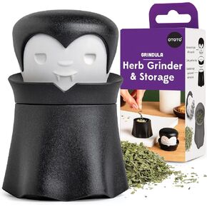 NEW!!! OTOTO Grindula Herb Grinder - Dracula Gothic Manual Spice Grinder for Kitchen, Halloween Mini Spice Grinder, Unique Kitchen Gadgets, Goth Accessories, Spooky Goth Kitchen Gifts, Black