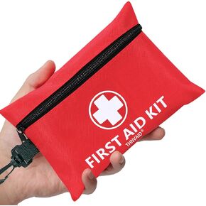 Mini First Aid Kit - 147 Piece Small First Aid Kit,with Rotatable Buckle Ideal for Cars, Schools, Sports, Homes, Travel, Camping, Hiking ﻿