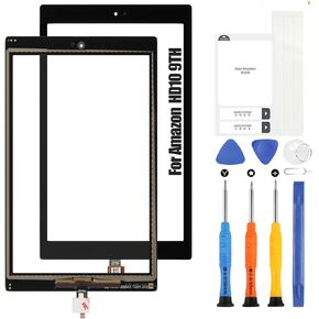 Screen Replacement for Amazon Kindle Fire HD10 9th 2019 - Touch Screen for Amazon Kindle Fire HD 10 Digitizer for Fire HD 10 9th Gen M2V3R5 Touchscreen Sensor Panel Glass (Black, Not LCD)