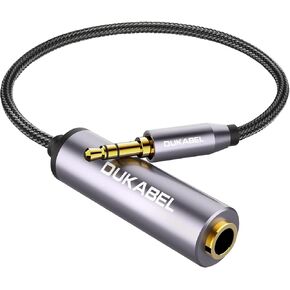 DUKABEL USB to 1/4 Headphone Adapter, USB to 6.35mm Stereo Jack Adaptor for Laptop, PC, Amplifiers, Mixers, 6.35mm Headphones(No Recording Function)