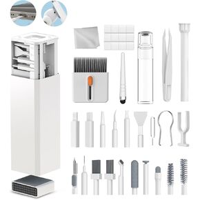 34-in-1 Phone and Laptop Cleaning Kit - Multi-Function PC Electronic Cleaner for iPhone,iPad,MacBook,Keyboard, AirPods,Speakers, and Earbuds.Portable kit Suitable for Cleaning Chargers and Cables.