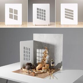 3PCS Simulation Window Light Shadow Photography Background Board,Waterproof Reusable Photo Tabletop Backdrops for Food Cosmetics Jewelry Ornaments Makeup Skin Care Small Product