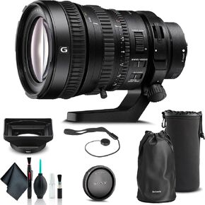 Sony FE PZ 28-135mm f/4 G OSS Lens SELP28135G, Lens Pouch, Cap Keeper, Cleaning Kit, and More