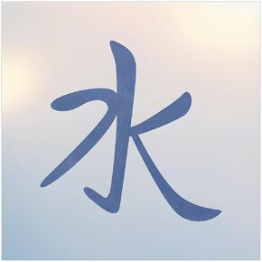 Kanji Water Stencil - 4.6" x 4.6" Japanese Kanji Chinese Hanzi Word Saying Symbol Reusable Sturdy Flexible Template 10 mil Mylar for Painting - The Artful Stencil