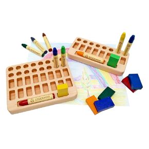 Waldorf Crayon holder, Crayon Holder, Crayon Organizer, Waldorf Homeschool (8 Crayons + 8 Sticks) - CRAYONS NOT INCLUDED