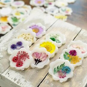 Set of 10 Flower Wax Seal Stickers, Wax Seal Stamps, Self-Adhesive Seal Wax Stickers, Real Handmade Wax Seal Stickers, for Wedding, Anniversary