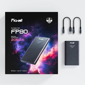2TB External SSD, Portable SSD, Up to 2000MB/s, USB 3.2 Gen2x2 External Solid State Drives, Compatible with Smart TV, PS5/PS4(Pro), iPhone 15, Xbox, Mac & Windows and Other Devices(FP80)