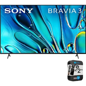 تلفزيون Sony BRAVIA 3 K55S30 55 بوصة 4K HDR الذكي LED (2024) - حزمة (متجددة) مع حزمة حماية معززة لمدة عامين