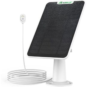 Solar Panel Charger for Arlo Ultra/Ultra 2/Pro 3/Pro 4/Pro 3 Floodlight/Pro 5S Security Camera, 5V 6W IP65 Weatherproof Solar Power Charging with 13.1ft Wateproof Charging Cable Wall Mount, 1 Pack