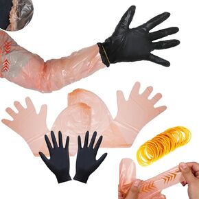 12 زوجًا من قفازات خلع الملابس الميدانية تتضمن 6 أزواج من قفازات الذراع مع أشرطة مطاطية مدمجة و6 أزواج من قفازات النتريل، وقفازات مضغ الغزلان لملحقات تنظيف الصيد in Kuwait