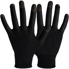 Touchscreen Gloves for Gaming, Anti Sweat Gamer Gloves Sweaty Hands, Thin Anti Slip PUBG Game Gloves, Breathable Seamless Full Finger Game Gloves for Mobile Phone/iPad Tablet