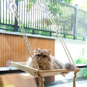 Farmifit 29'' Cat Window Perch, Easy to Assemble Cat Hammock for Window Indoor/Outdoor Cat Seat/Bed Universal for Big Cats and Kittens(40 Lbs), 2 Pack