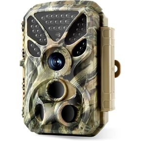 4K Hunting Camera Wildlife Cam 32MP Image & 2160P H.264 Video with Night Vision Motion Activated Password Protected & 120° Wide Angle for Detection Backyard Farm Wild Animals
