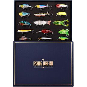 Fishing Lures Kit for Fishing Lovers, Fishing Gear Set for Freshwater and Saltwater